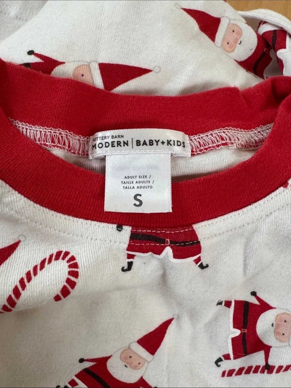 West Elm x PBK Modern Smiley Santa 100% Organic Cotton Pajama Set Women Size S‎